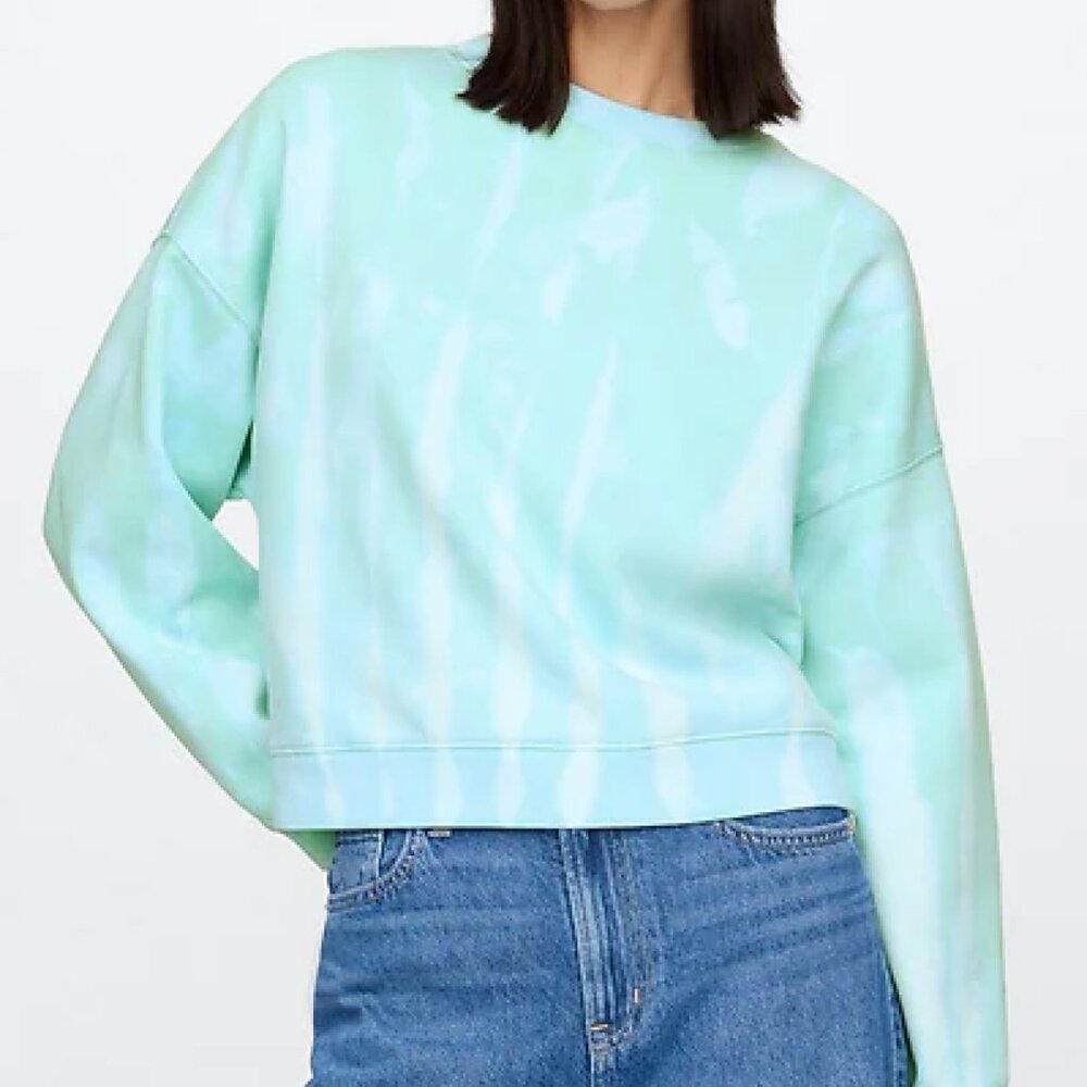 NWT Gap VintageSoft Wedge Crewneck Sweatshirt Size Large in Surf spray green